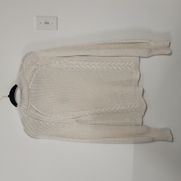 Cream Knit Sweater M - Picture 3 of 4
